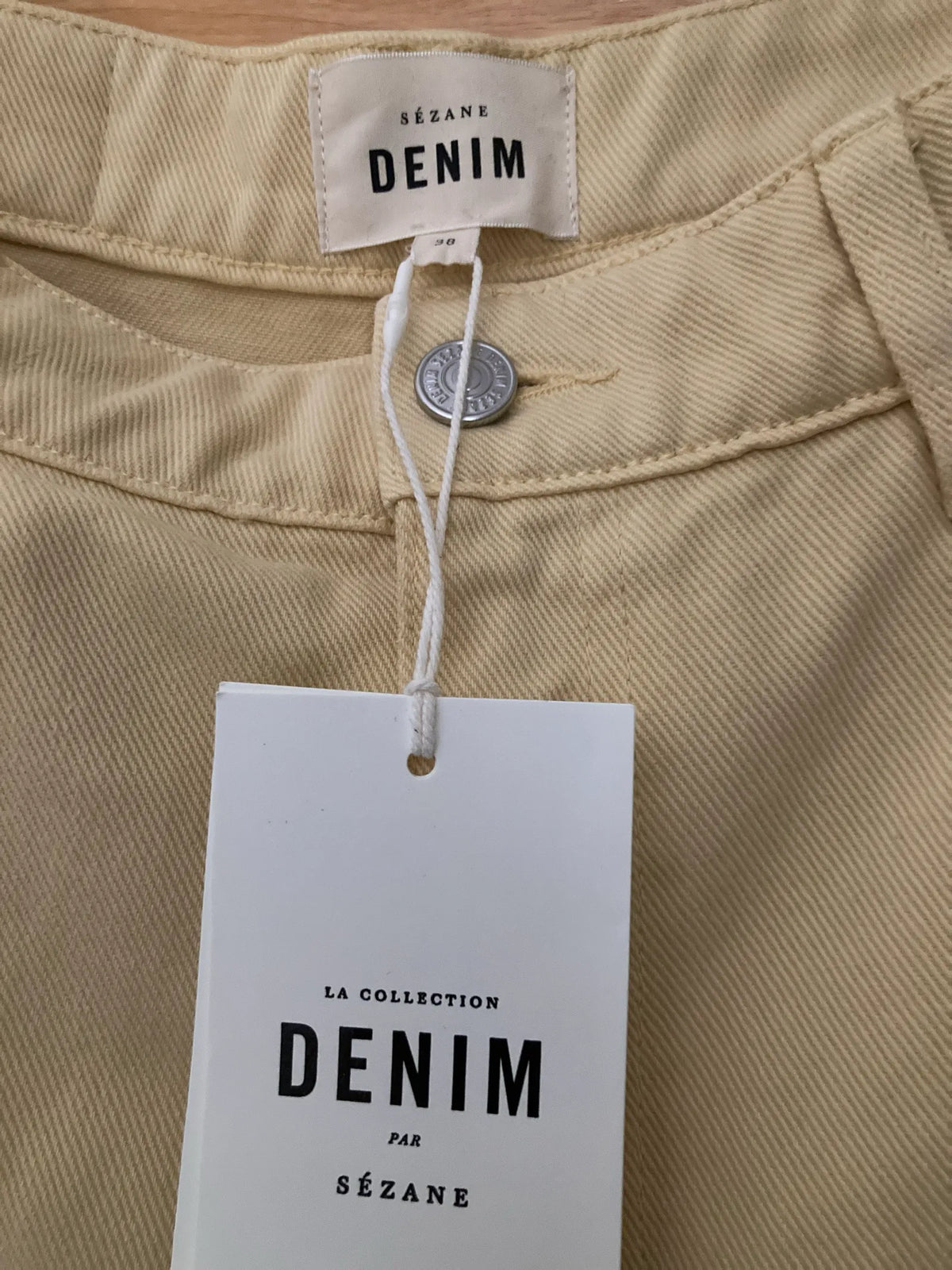 Sézane The Wide Leg - Flax Yellow-jeans NWT