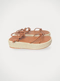Flattered Heather Cognac Vegan Leather-skinnsandaler