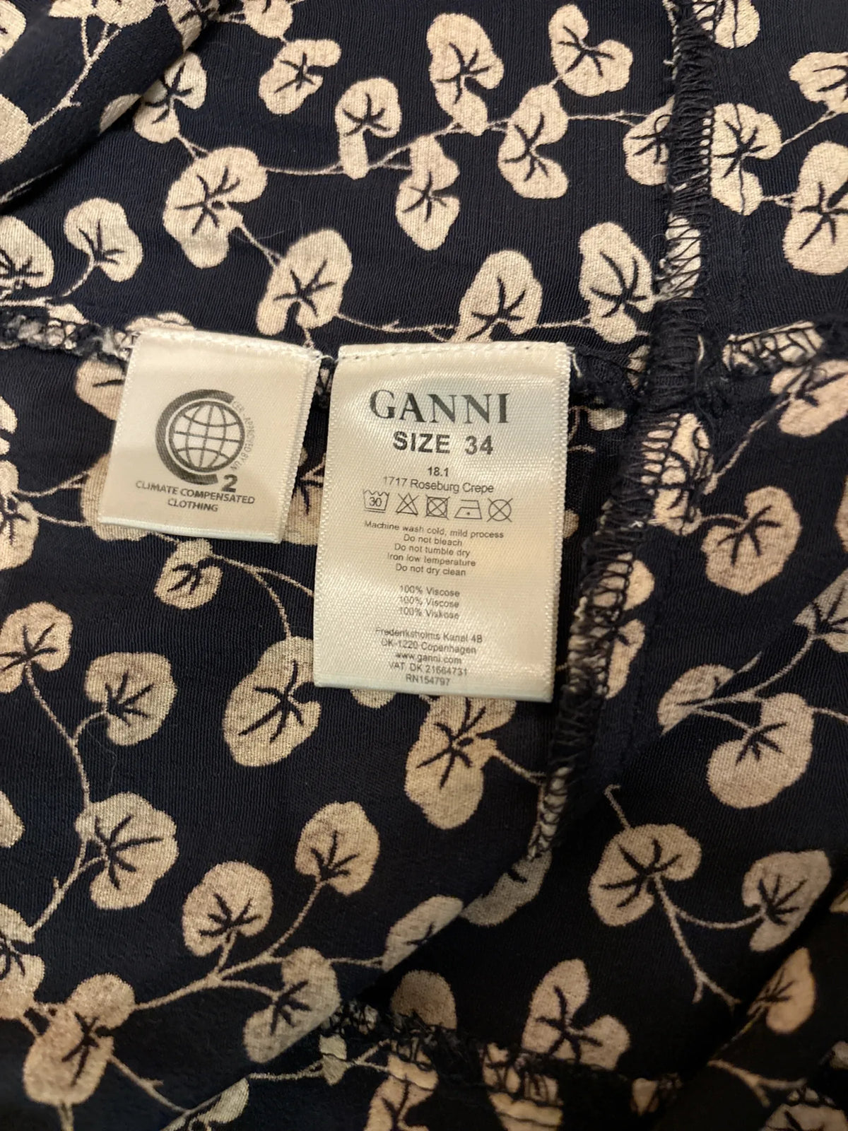 Ganni Roseberg Crepe Dress
