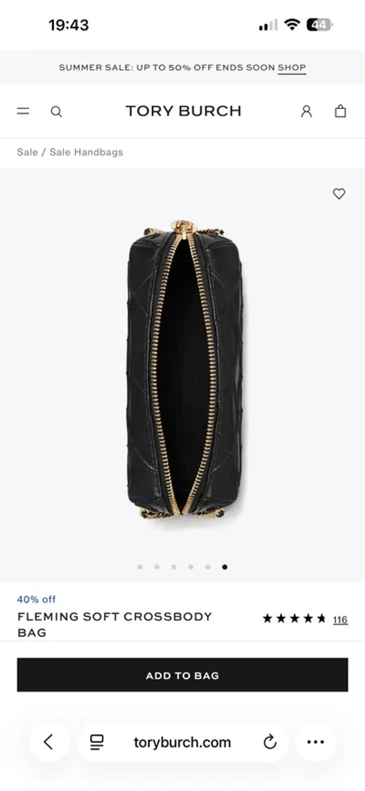 Tory Burch Fleming Soft Svart Shoulder bag