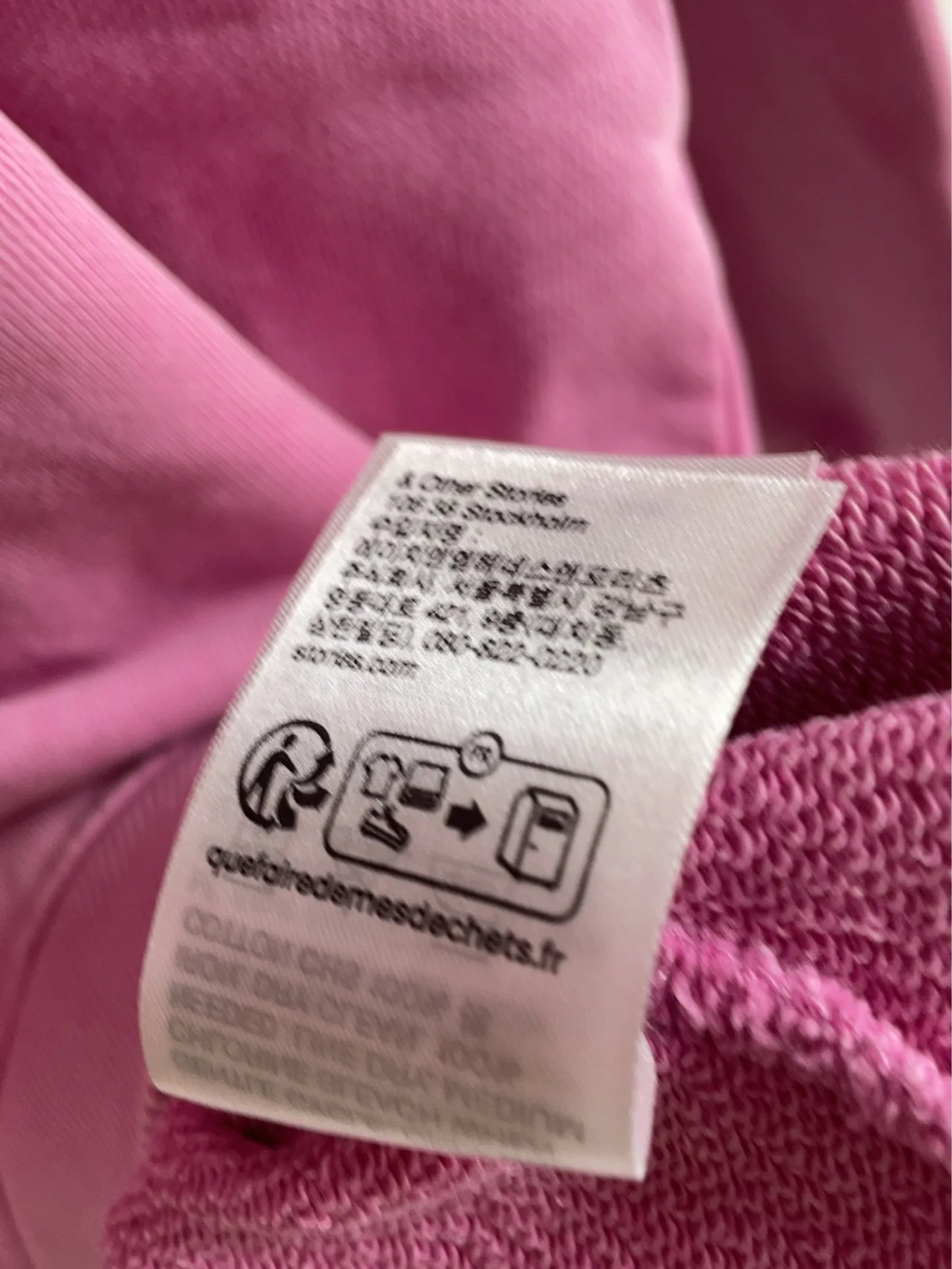 & Other Stories Washed Pink-sweatshirt
