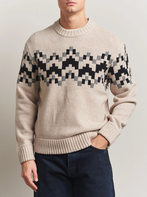 J.Lindeberg Faris Fair Isle Knit-ulltröja
