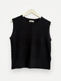Soft Goat Cable Knit Singlet-kashmirväst