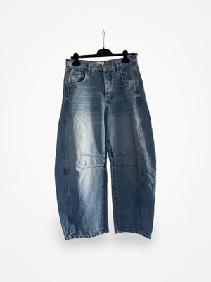 Good Luck Mid Rise Barrel Jeans
