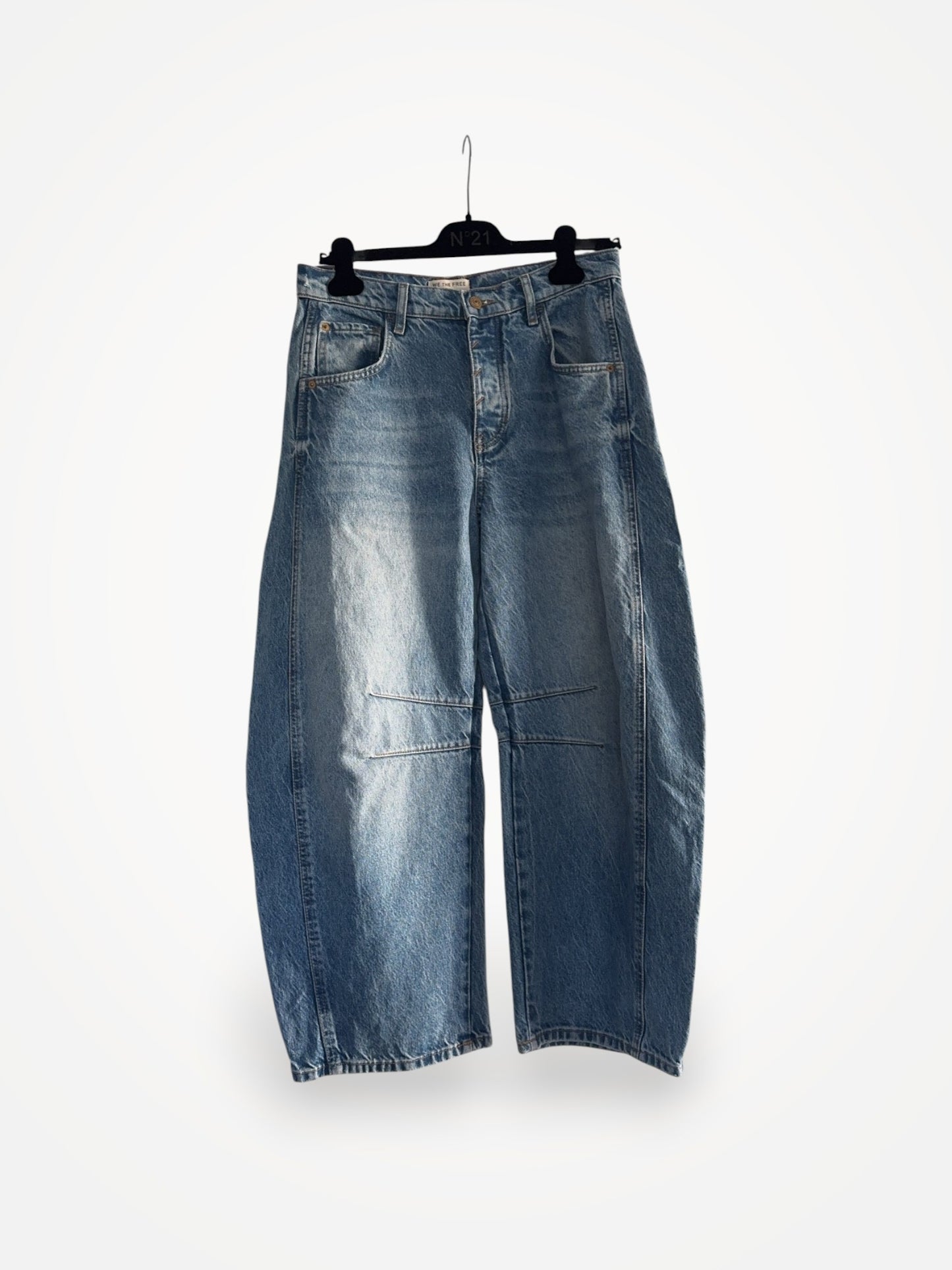 Good Luck Mid Rise Barrel Jeans