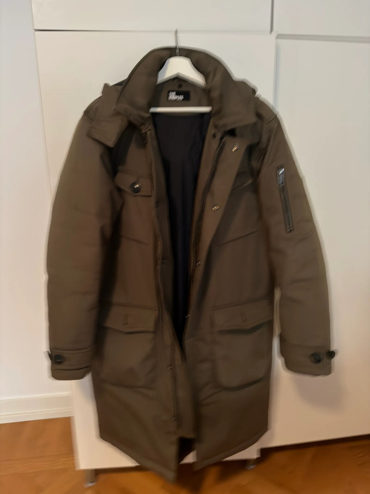 The Kooples Vattenavvisande Parkas Med Khaki Sherpakrage-rock
