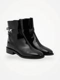 Toteme Flat Patent Leather Riding-boots