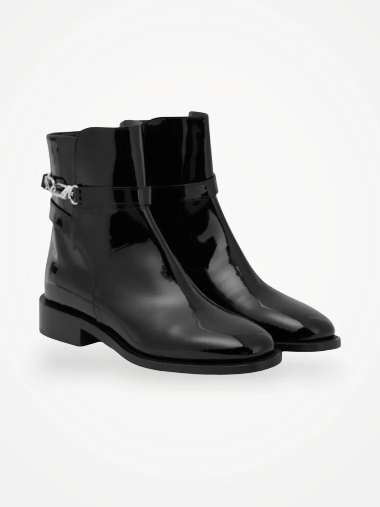 Toteme Flat Patent Leather Riding-boots