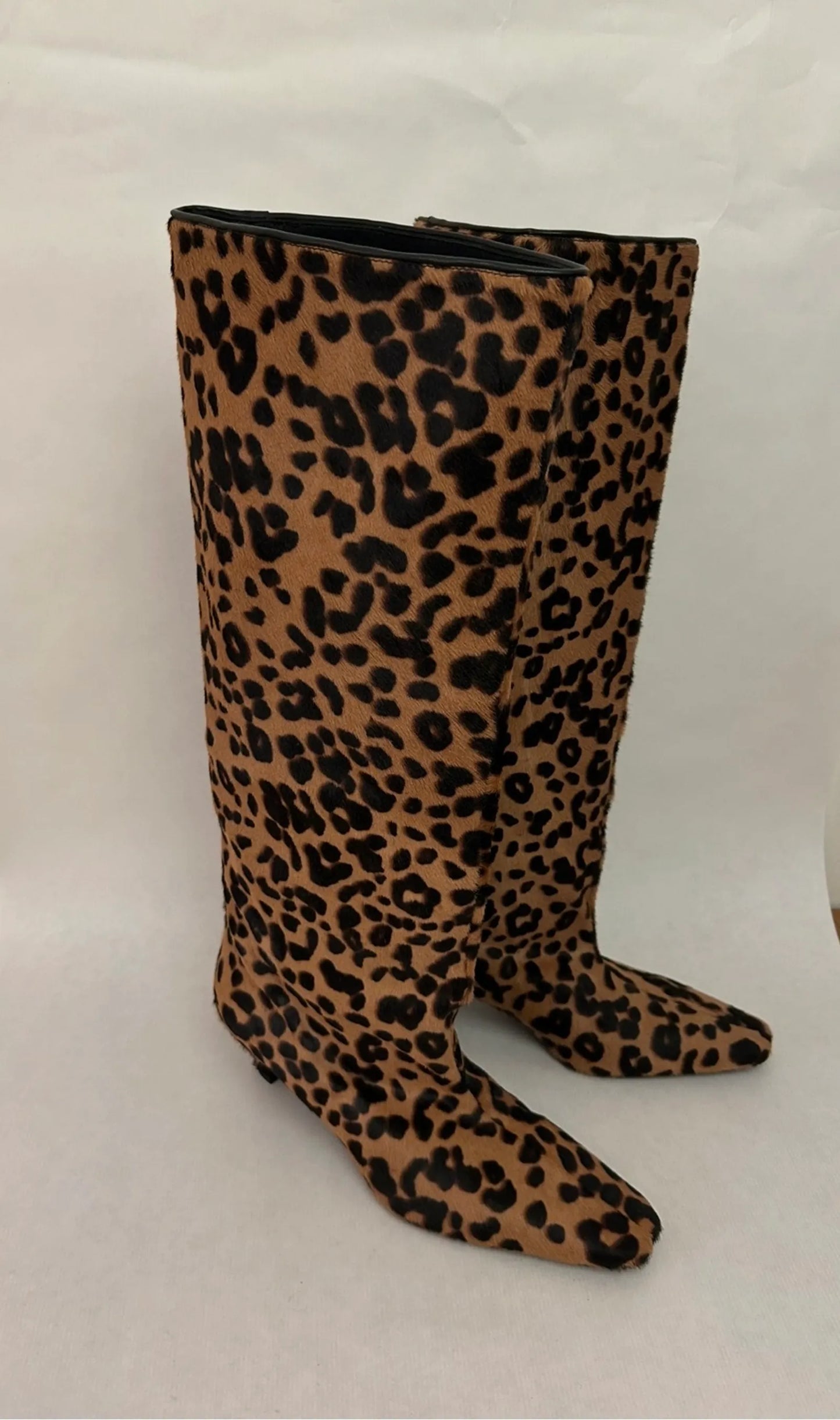 Toteme Wide Shaft Calf Hair Knee-high Boots
