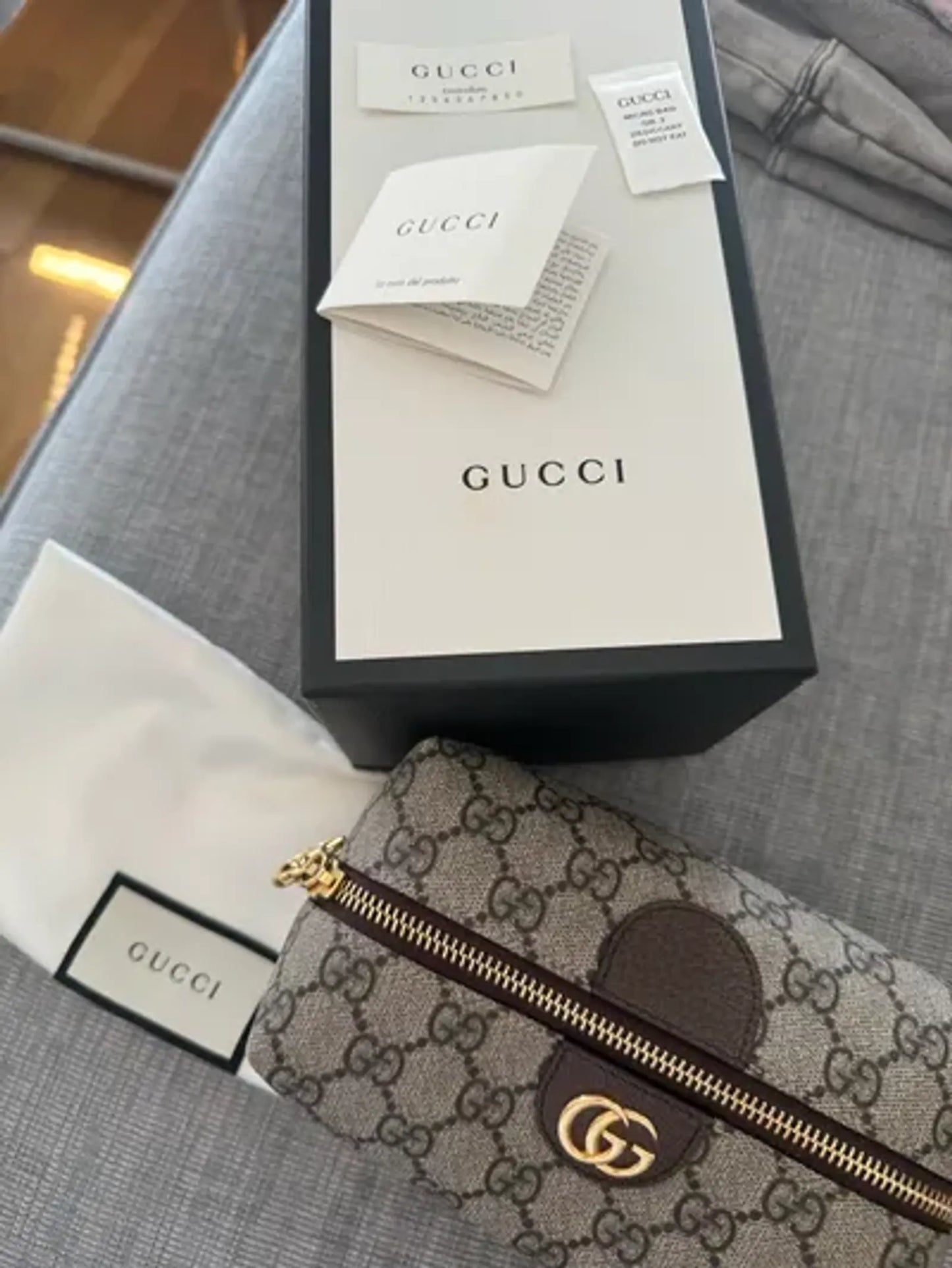 Gucci Ophidia Gg Supreme Canvas Toilet bag