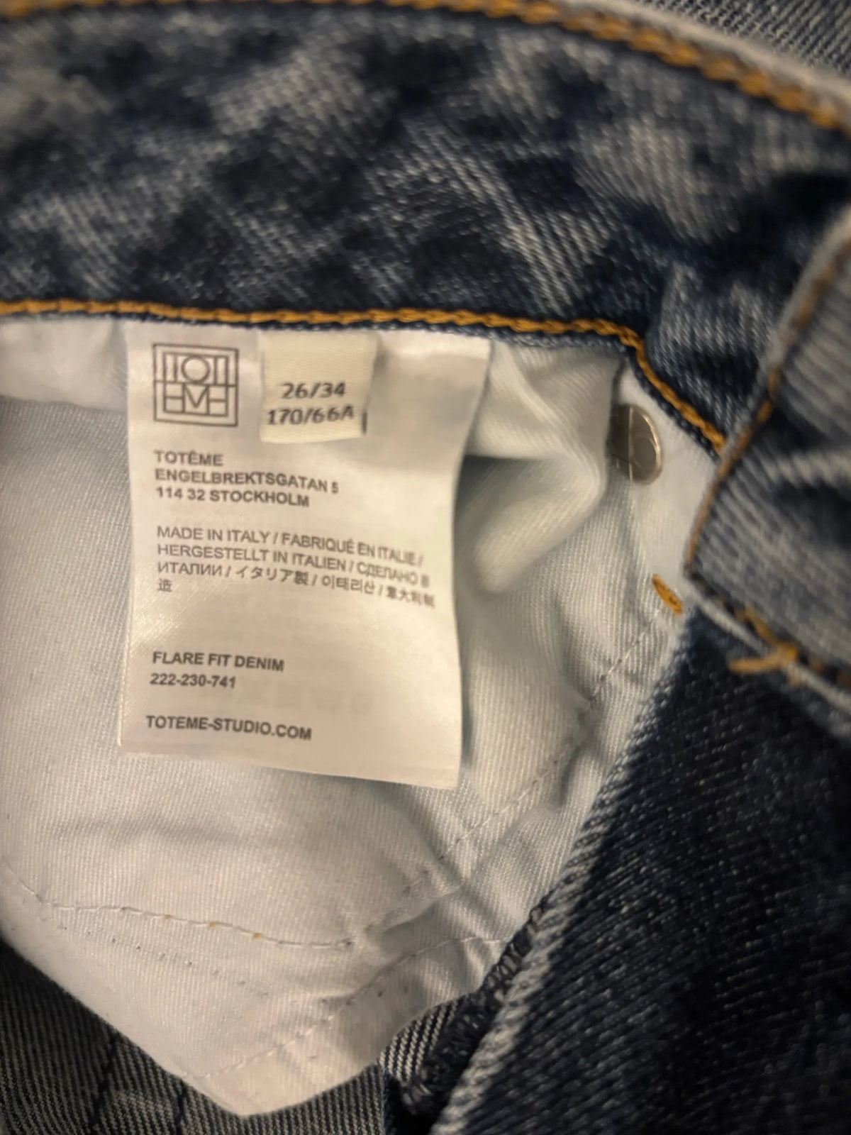 Toteme Flare Fit Denim Jeans