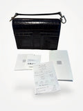Toteme Mini T-flap Croco-embossed Dark Brown Clutch bag