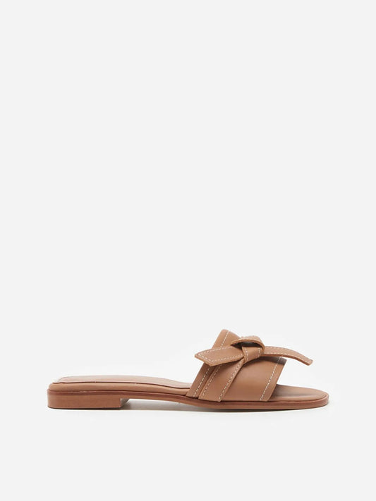 Flattered My Cognac Leather-skinnsandaler