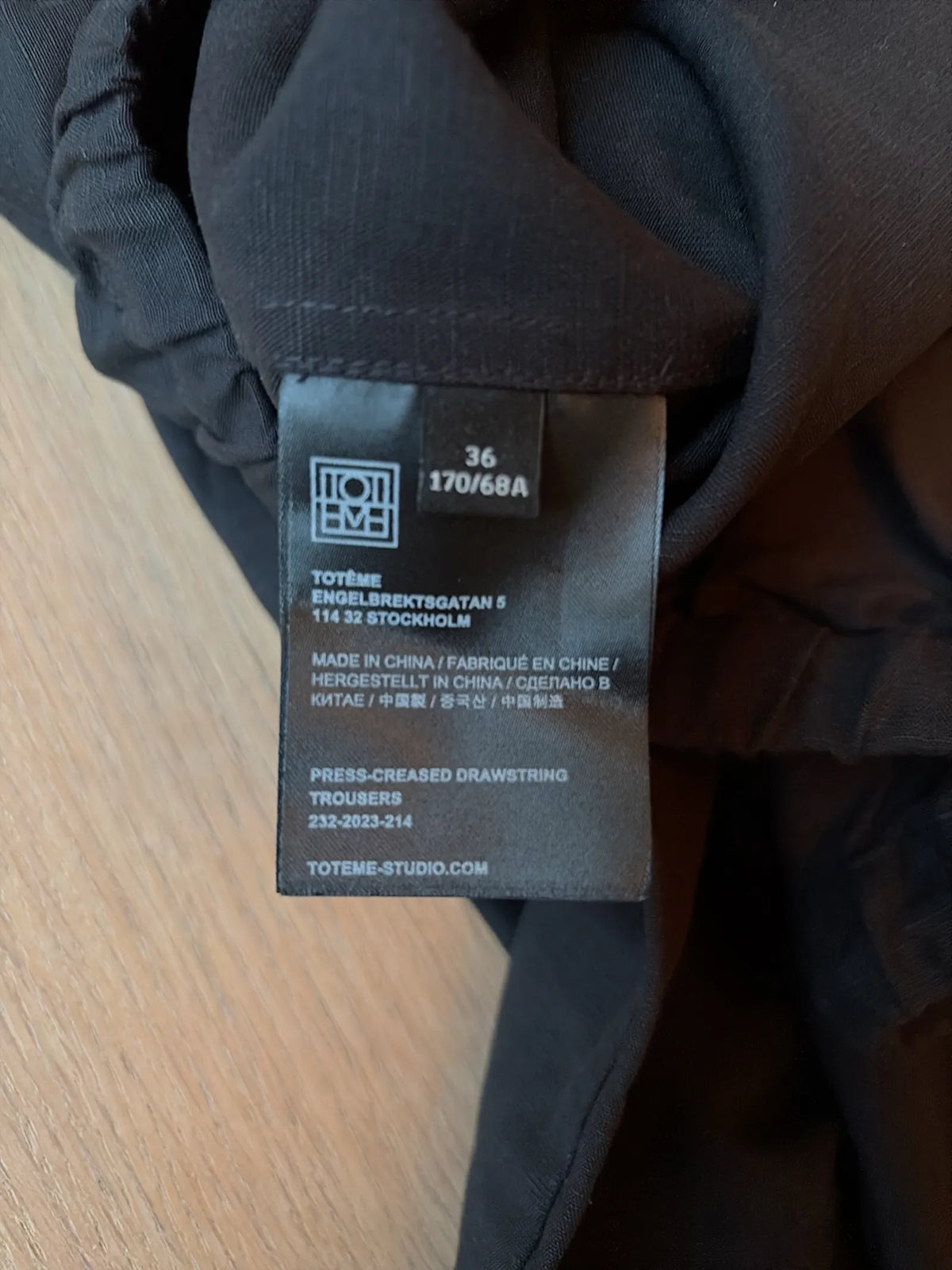 Toteme Pressed Crease Drawstring Trousers
