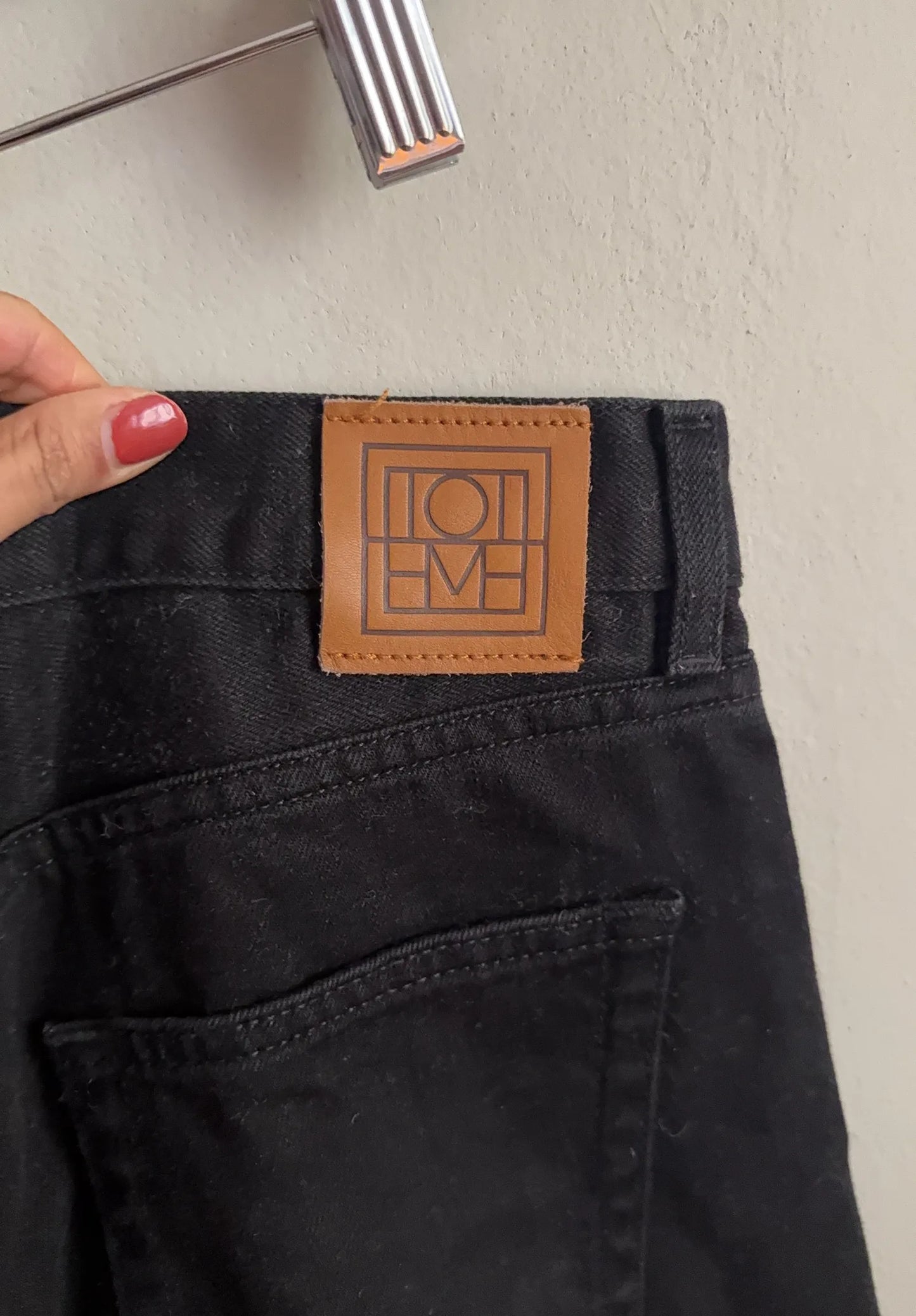 Toteme Twisted Seam Denim Faded Black Jeans