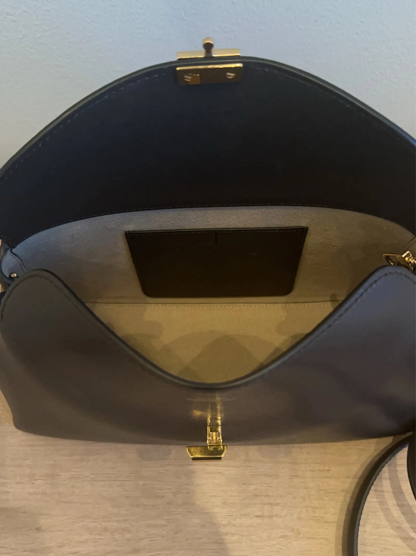 Toteme T-lock Bark Shoulder bag
