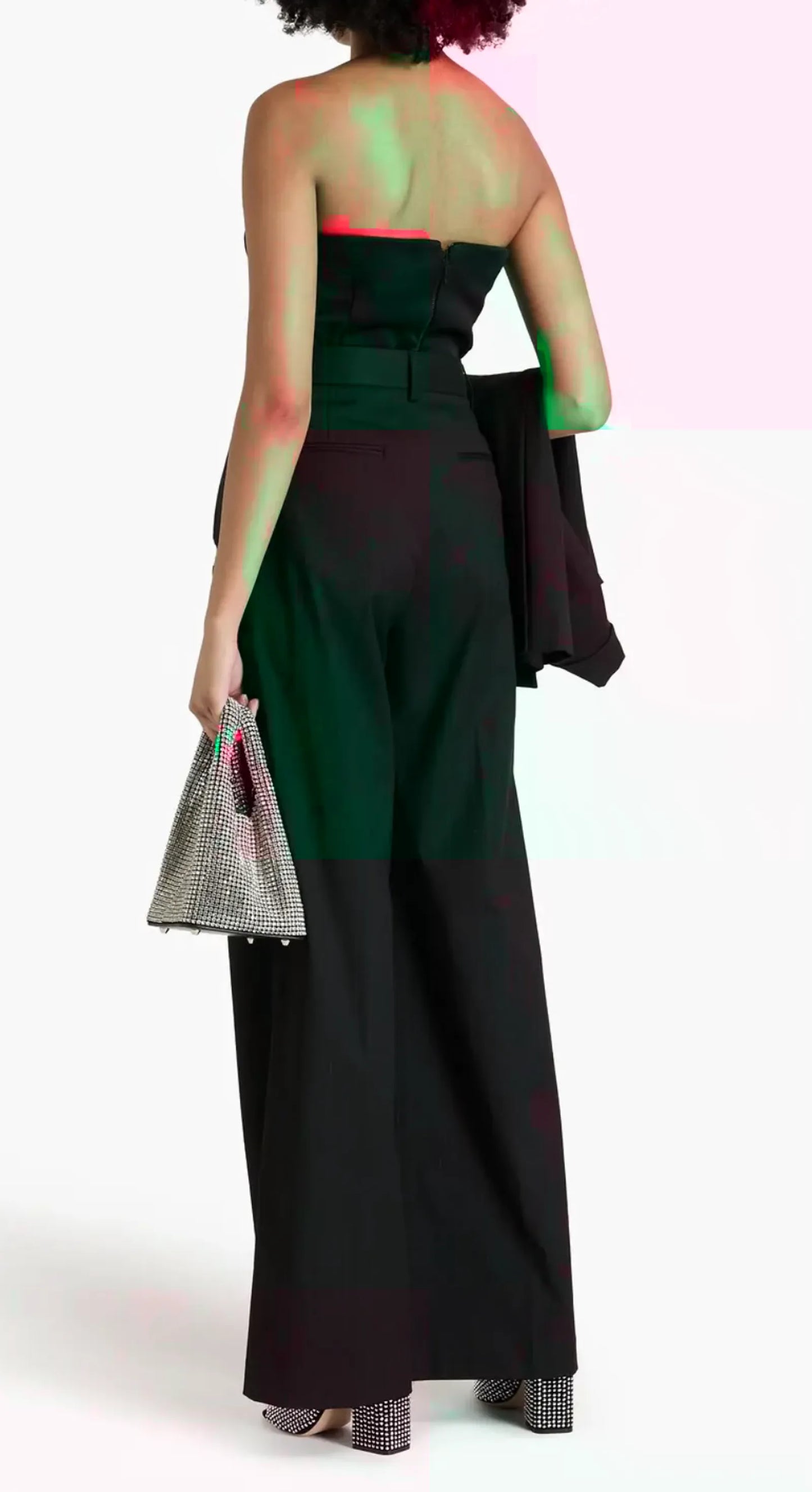 Rebecca Vallance Charlie Pinstripe Wide Leg Suit Trousers