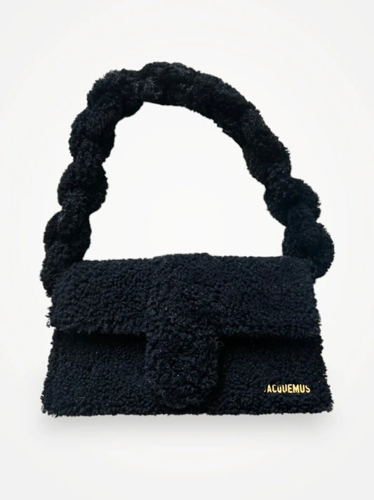 Jacquemus Le Bambidou Shearling Shoulder Handbag