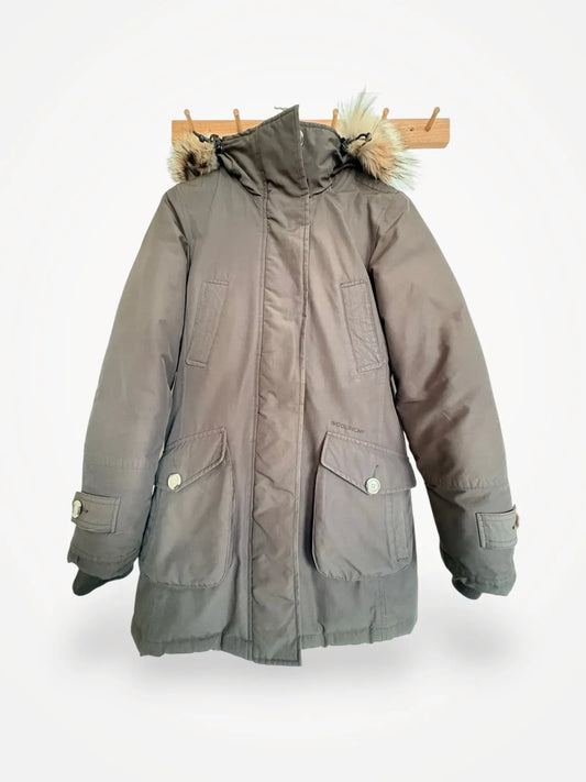 Woolrich Arctic In Ramar Cloth With Four Packete And Detachable Fur-dunjacka