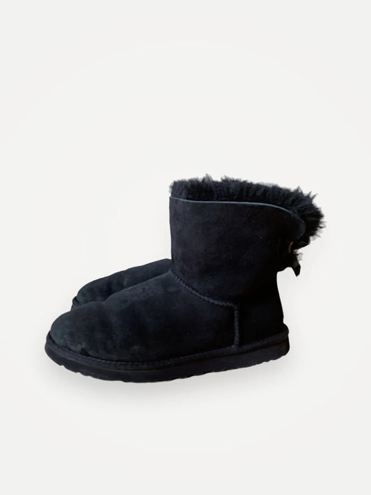 Ugg Mini Bailey Bow Stripe Winter Shoes