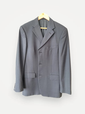 Ermenegildo Zegna Blue Summer Fine Windowpane-ullkavaj