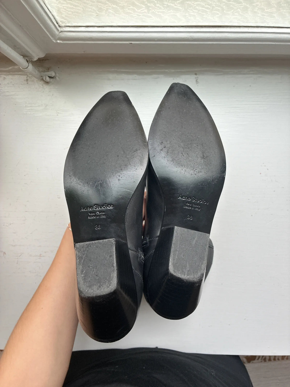 Acne Studios Leather Cowboy Boots