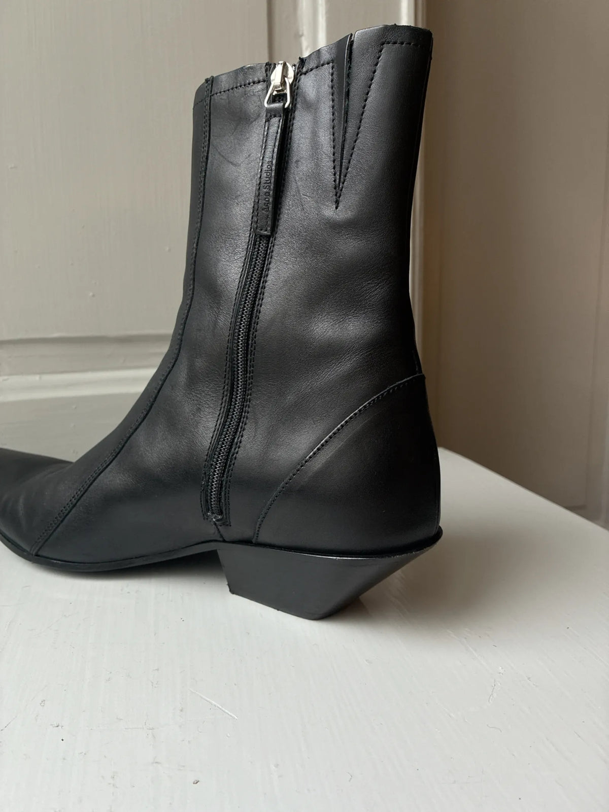 Acne Studios Leather Cowboy Boots