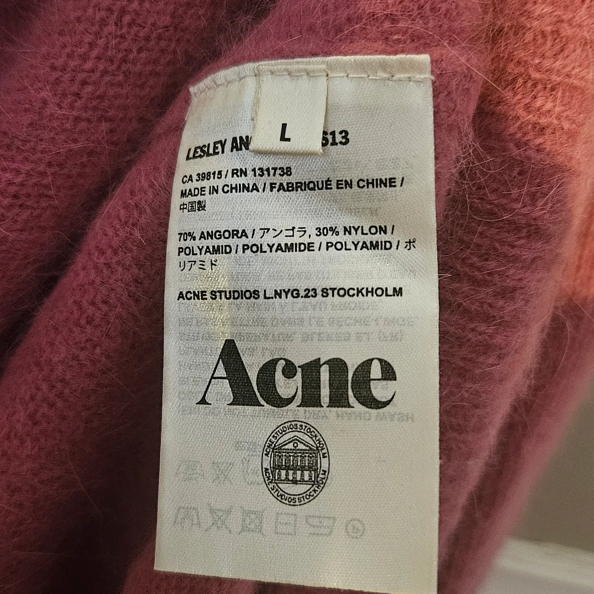 Acne Studios Lesley Angora Cardigan