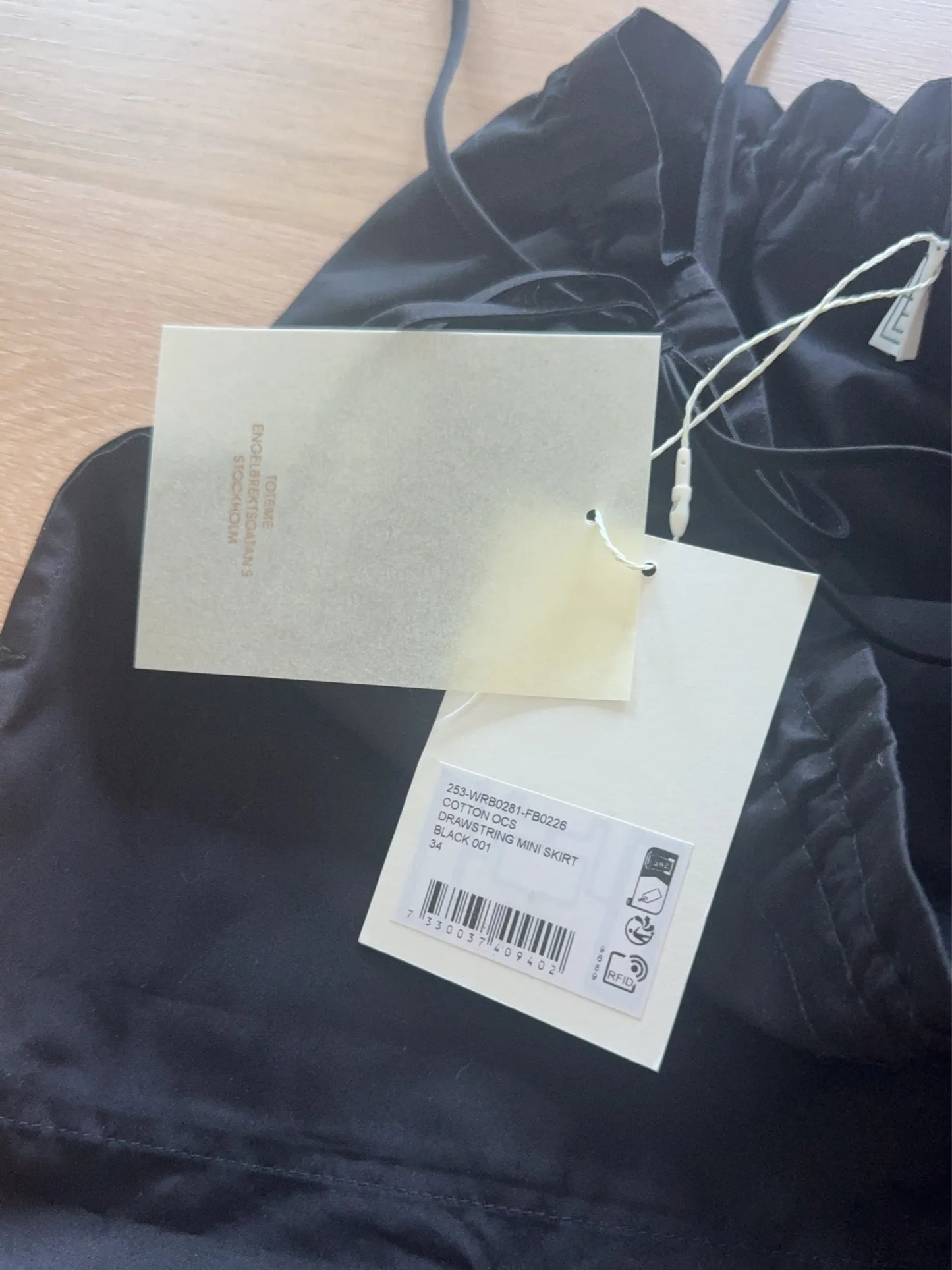 Toteme Drawstring Mini-kjol NWT