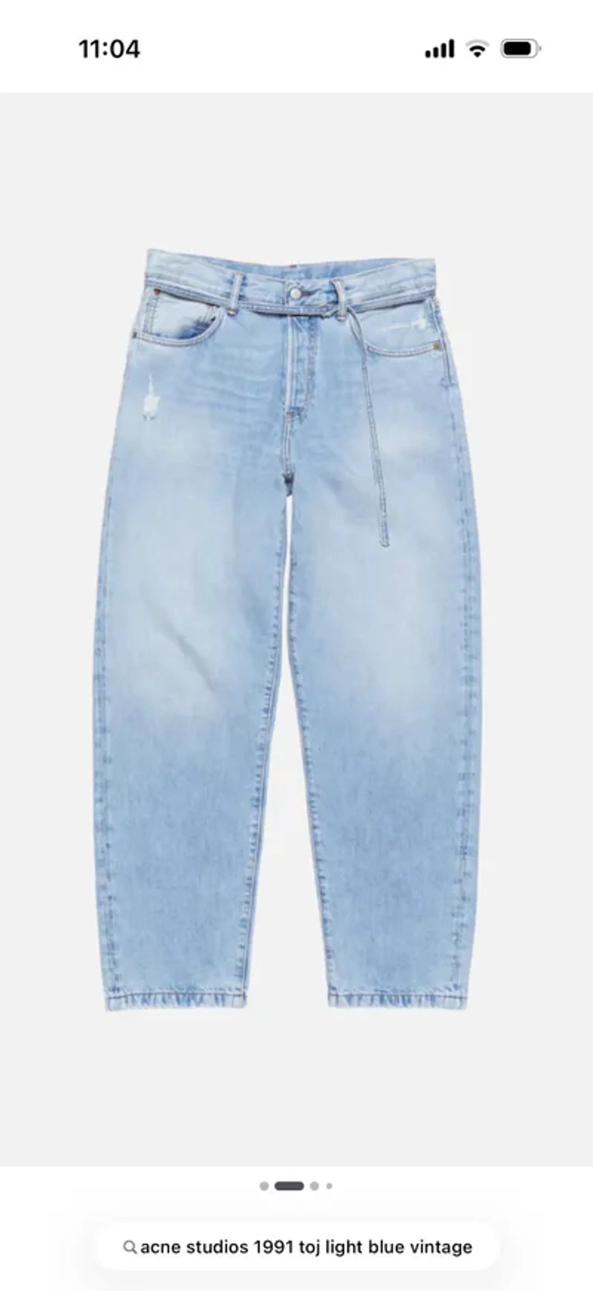 Acne Studios Acne Studis 1991 Toj Light Blue Vintage Jeans