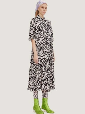 Stine Goya Hunter Leaf Poly Dress