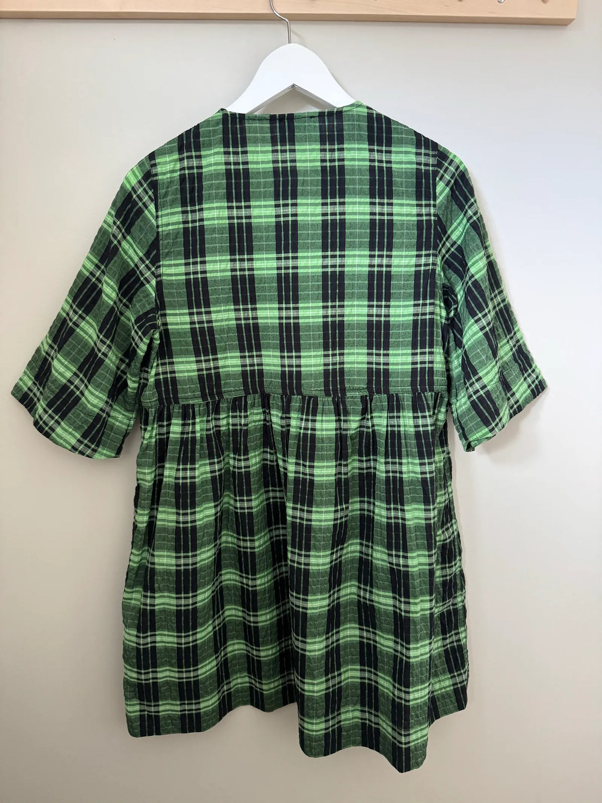 Ganni Cotton Poplin Tie String Mini Dress