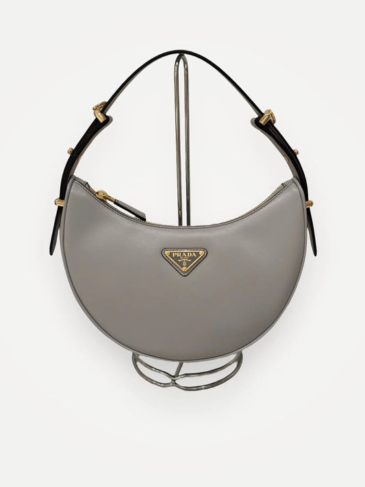 Prada Arqué Small Leather Shoulder Handbag