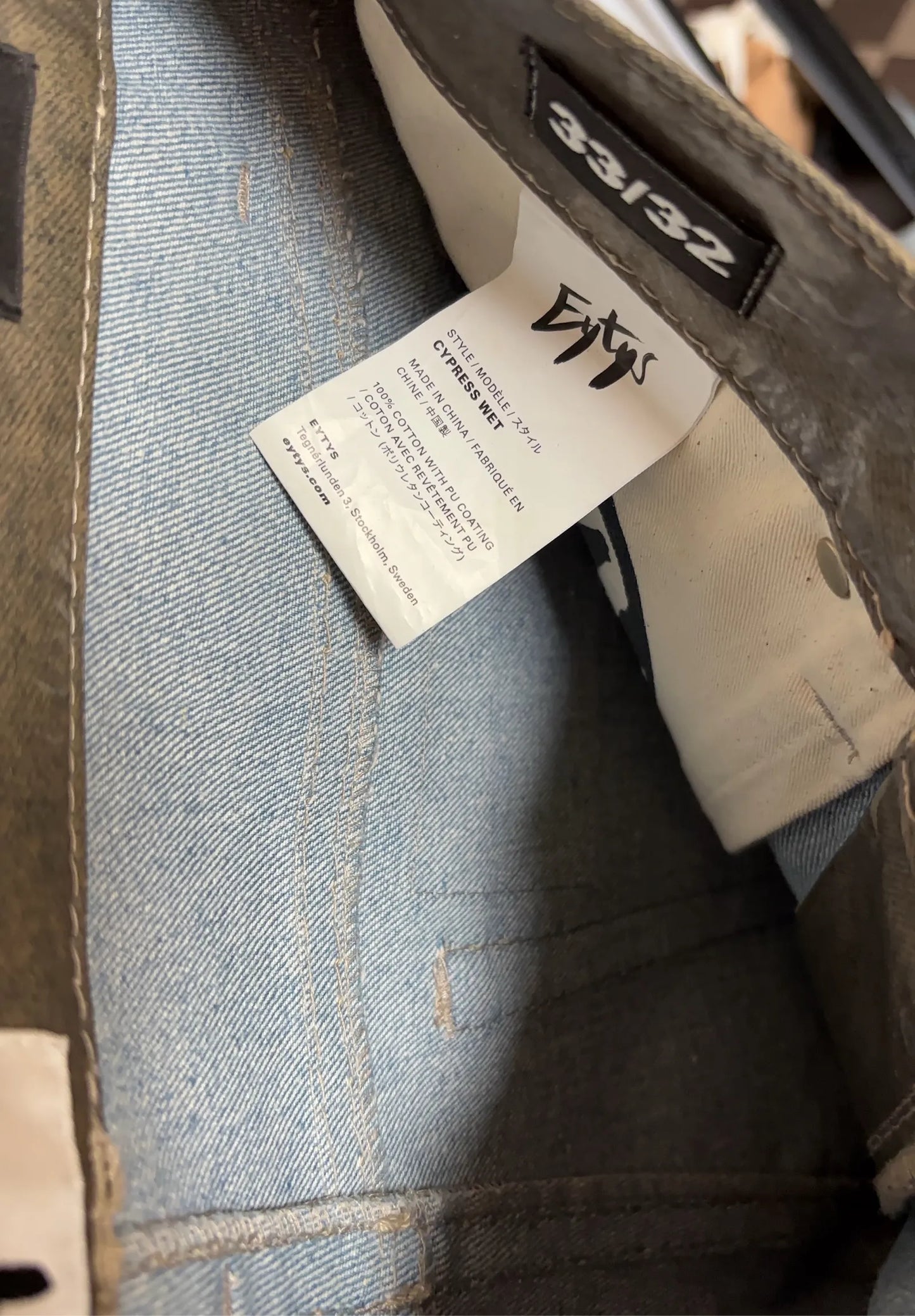 Eytys Cypress Wet Acid Smoke Jeans