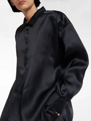 Toteme Silk Organza Half Button-sidenblus NWOT