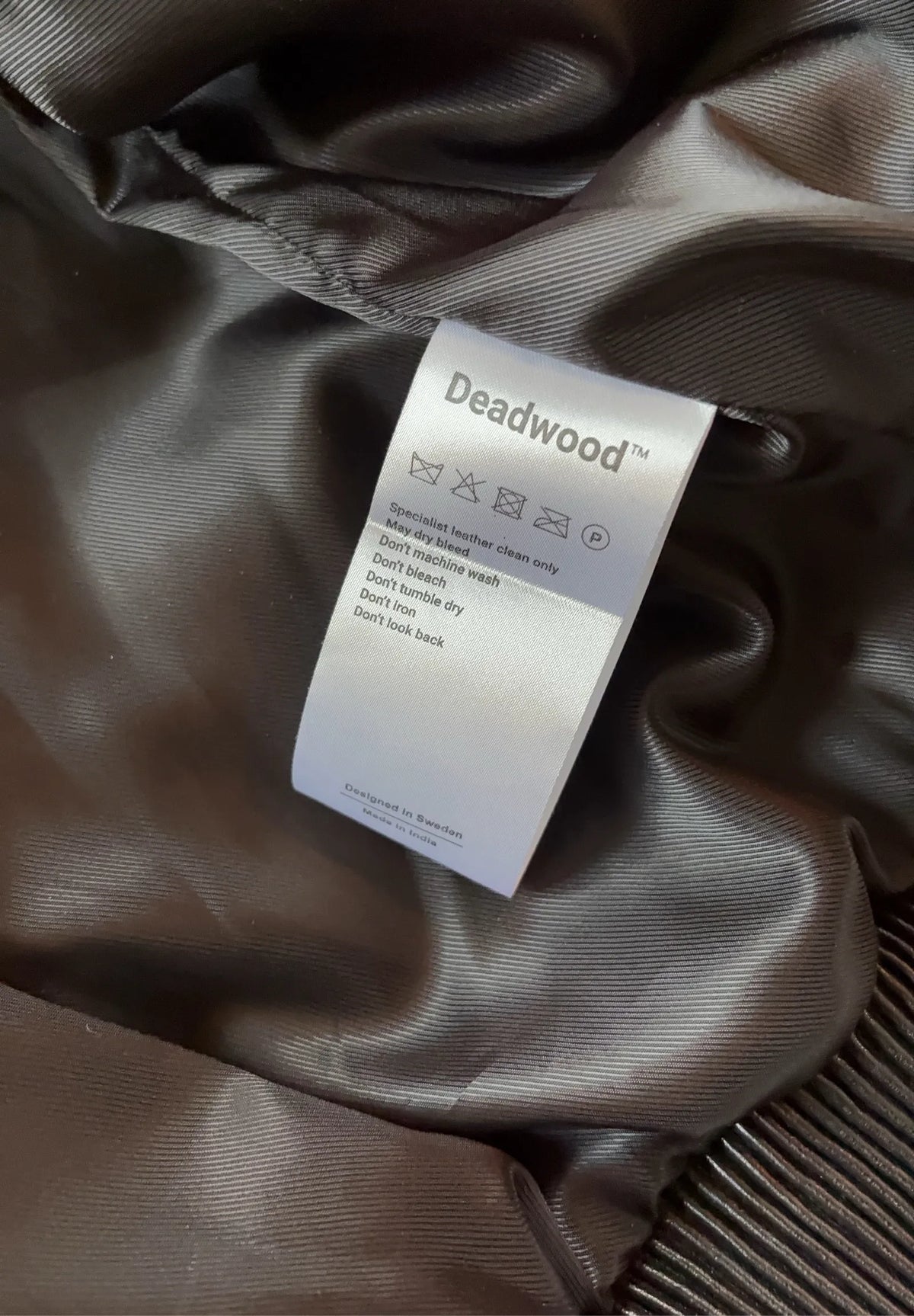 Deadwood-skinnjacka NWOT