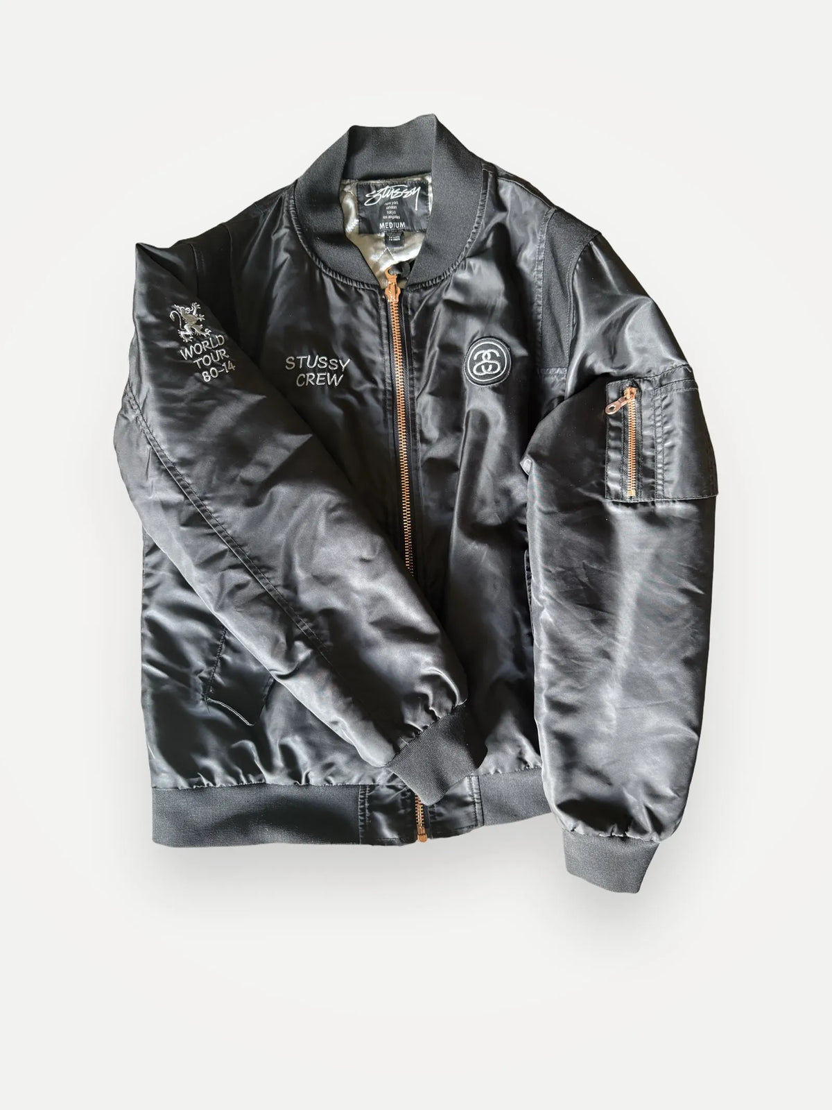 Stüssy Stüssy World Tour 35th Anniversary Reversible Sukajan Bomber-jacka
