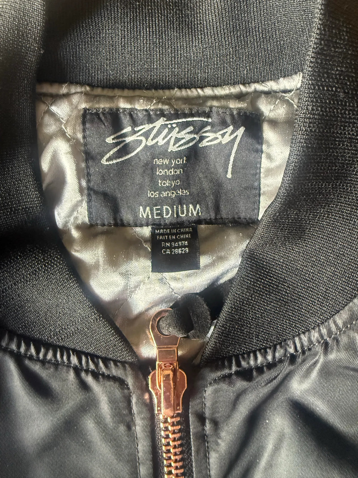 Stüssy Stüssy World Tour 35th Anniversary Reversible Sukajan Bomber-jacka