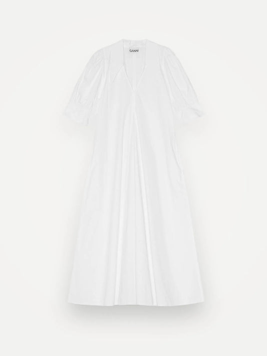 Ganni Cotton Poplin V- Midi-klänning NWOT