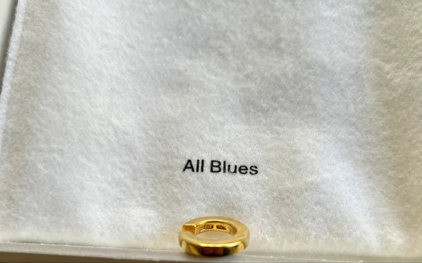 All Blues Square Ear Cuff Gold-örhänge