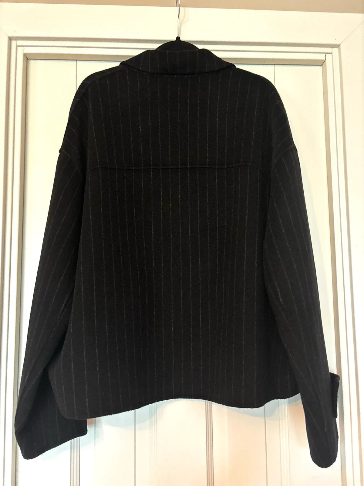 Massimo Dutti Short Pinstripe Wool Blend-ulljacka NWOT