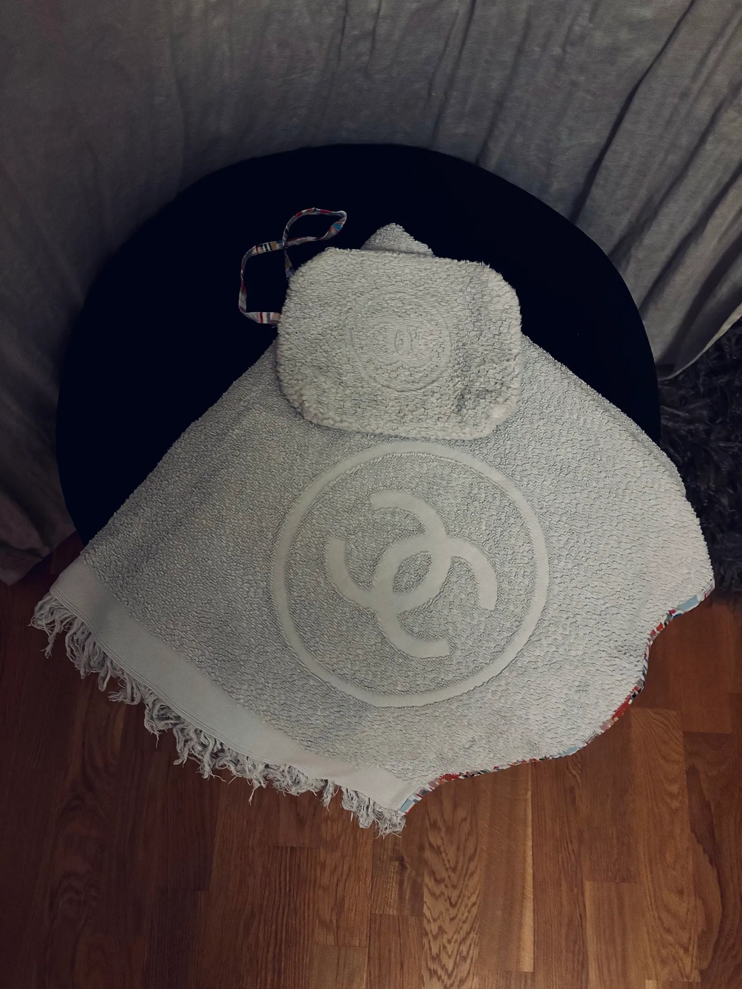 Chanel Terry Cotton Cc Beach Tote-väska