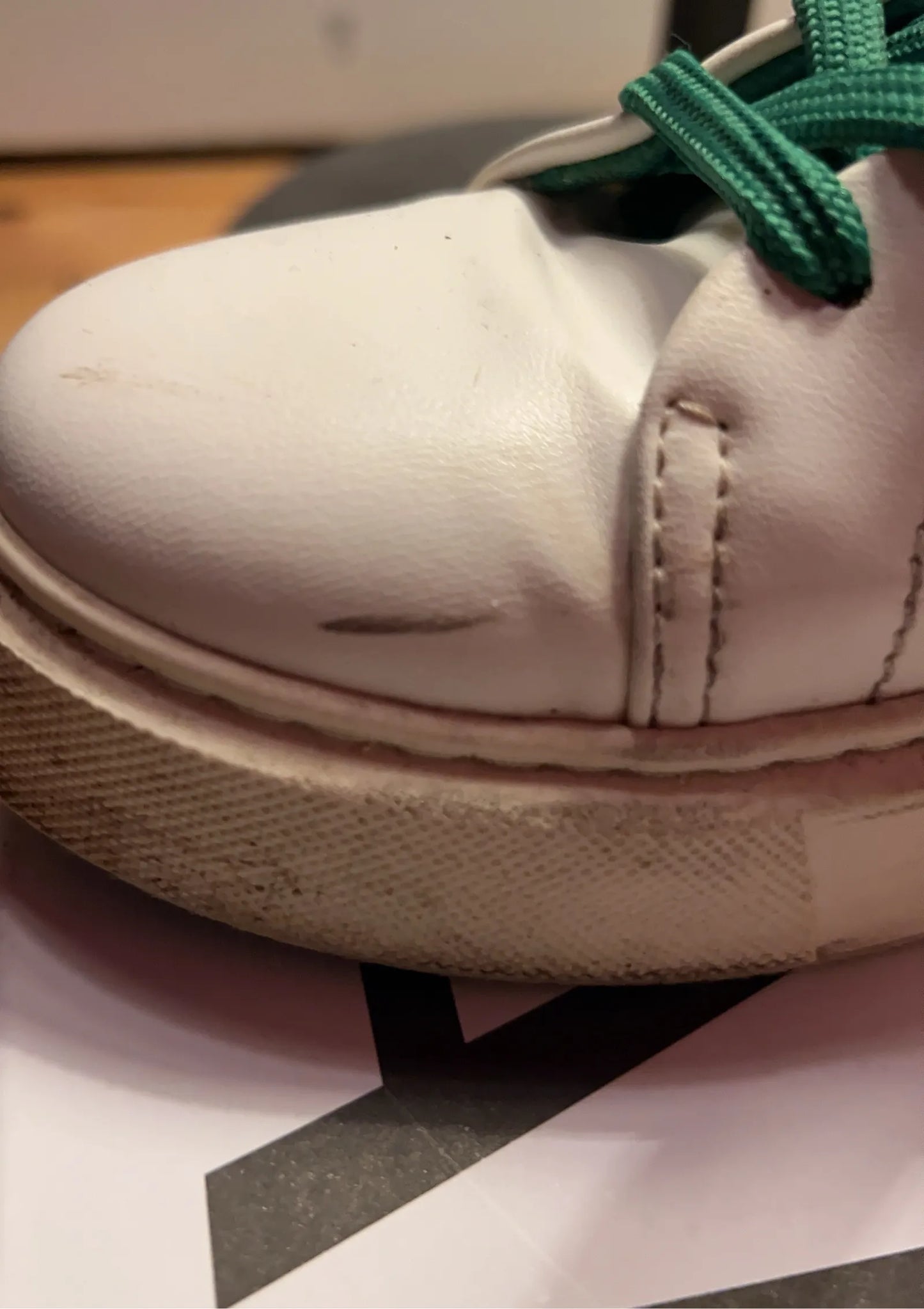 Ganni Kelly Green-skinnsneakers