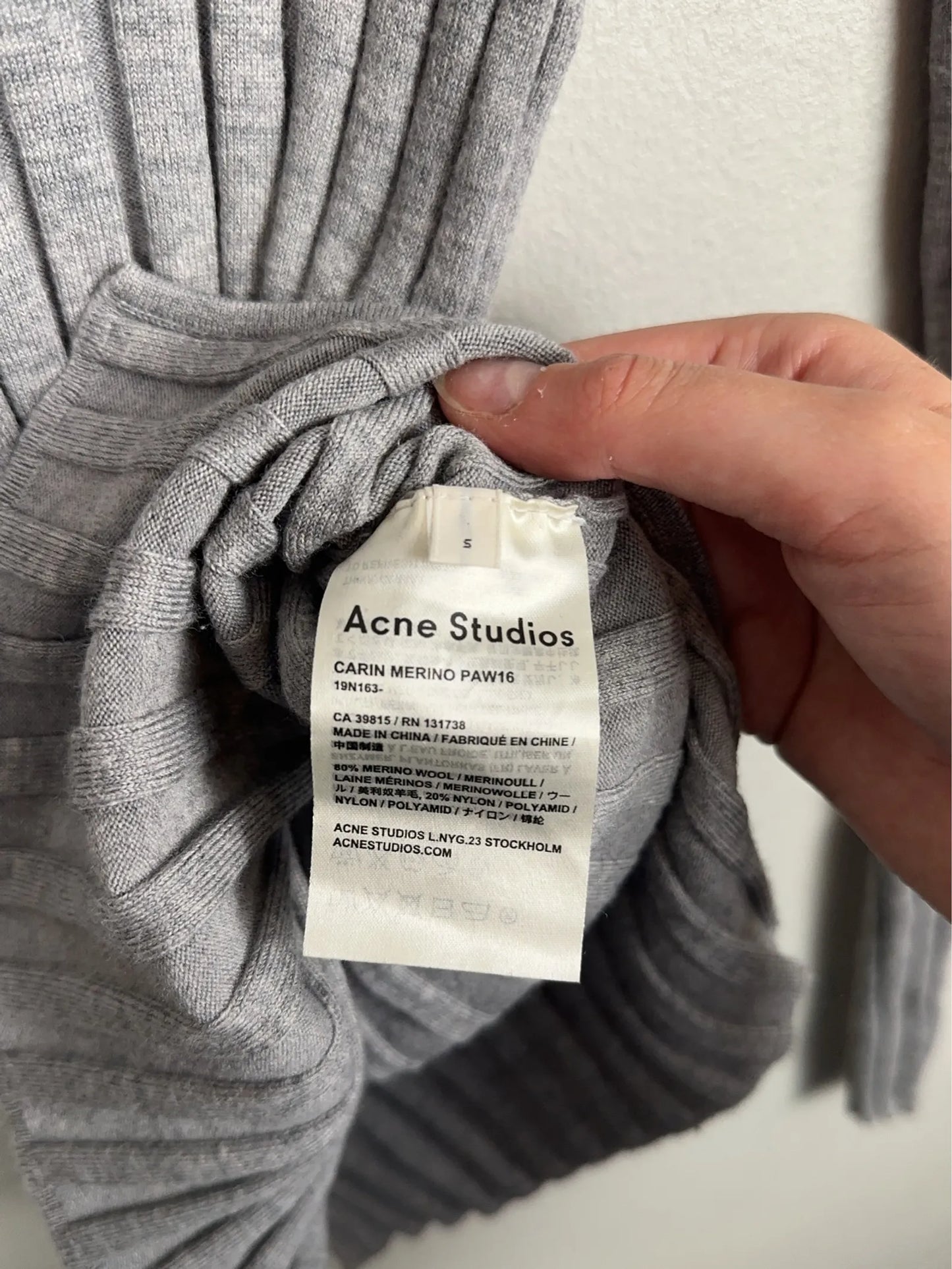 Acne Studios Carin Merino Paw16-ulltröja