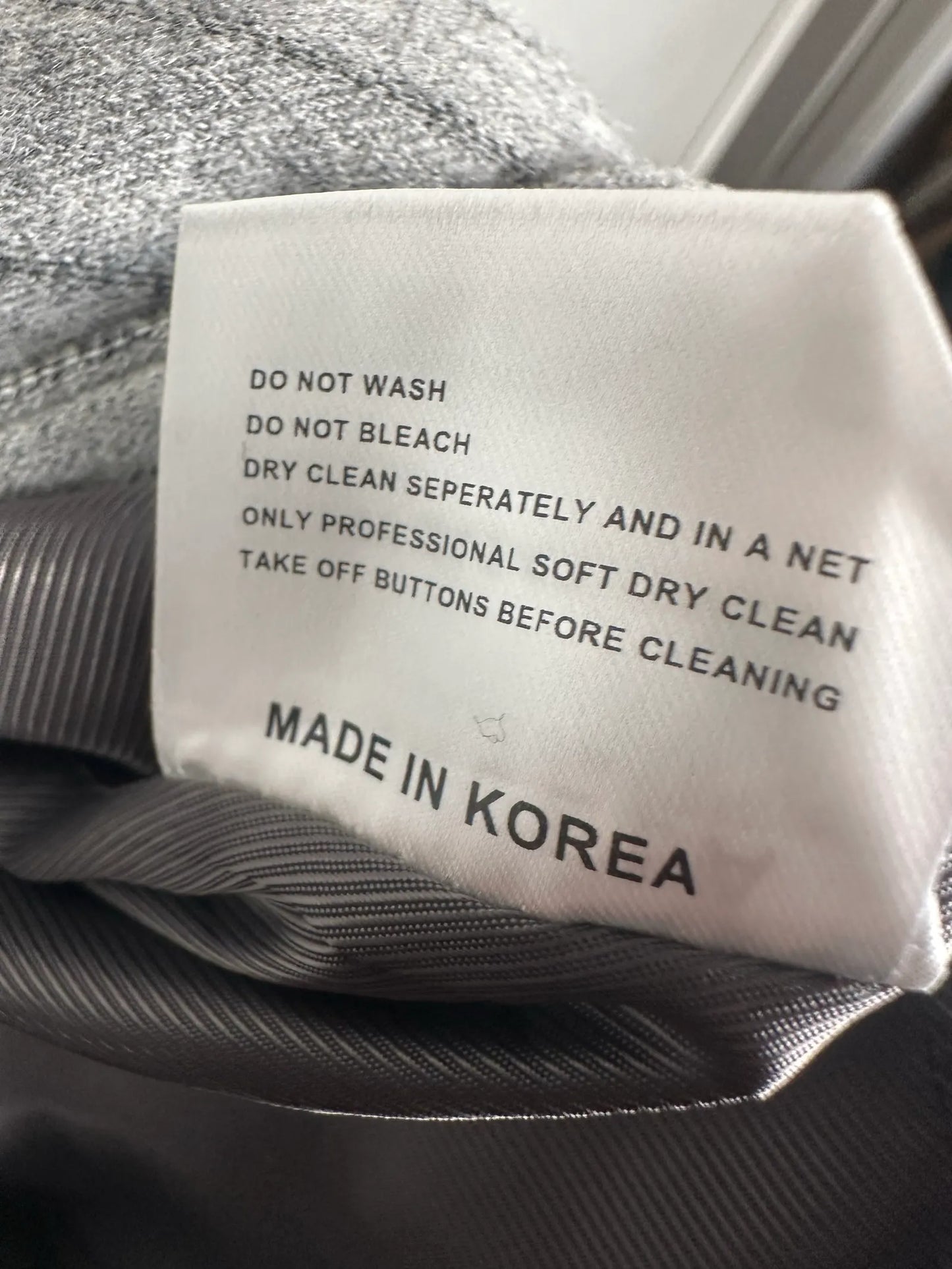 Marcéla Gal Wool Collarless Grey Pinstripe-ullkavaj