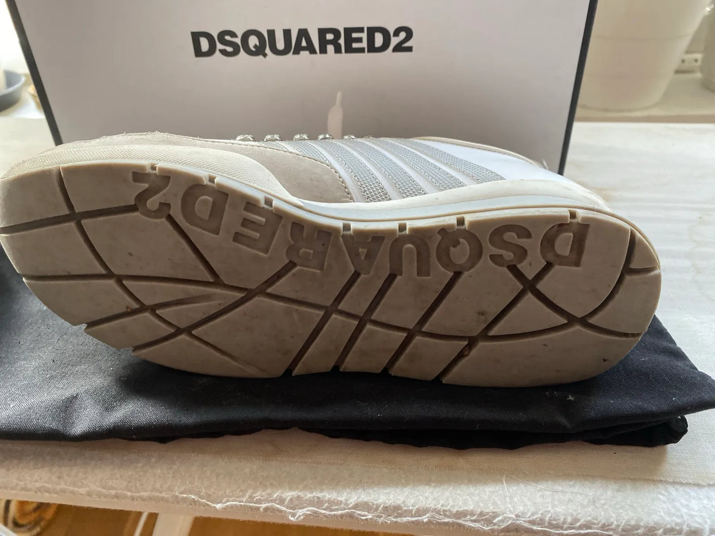 Dsquared2 Vitello-skinnsneakers