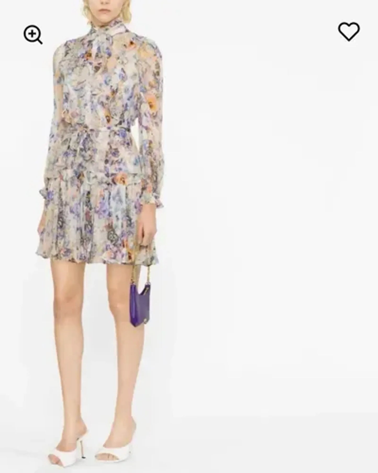Zimmermann Natura Ruffled Floral-print Crepon Midi Blue Garden Dress