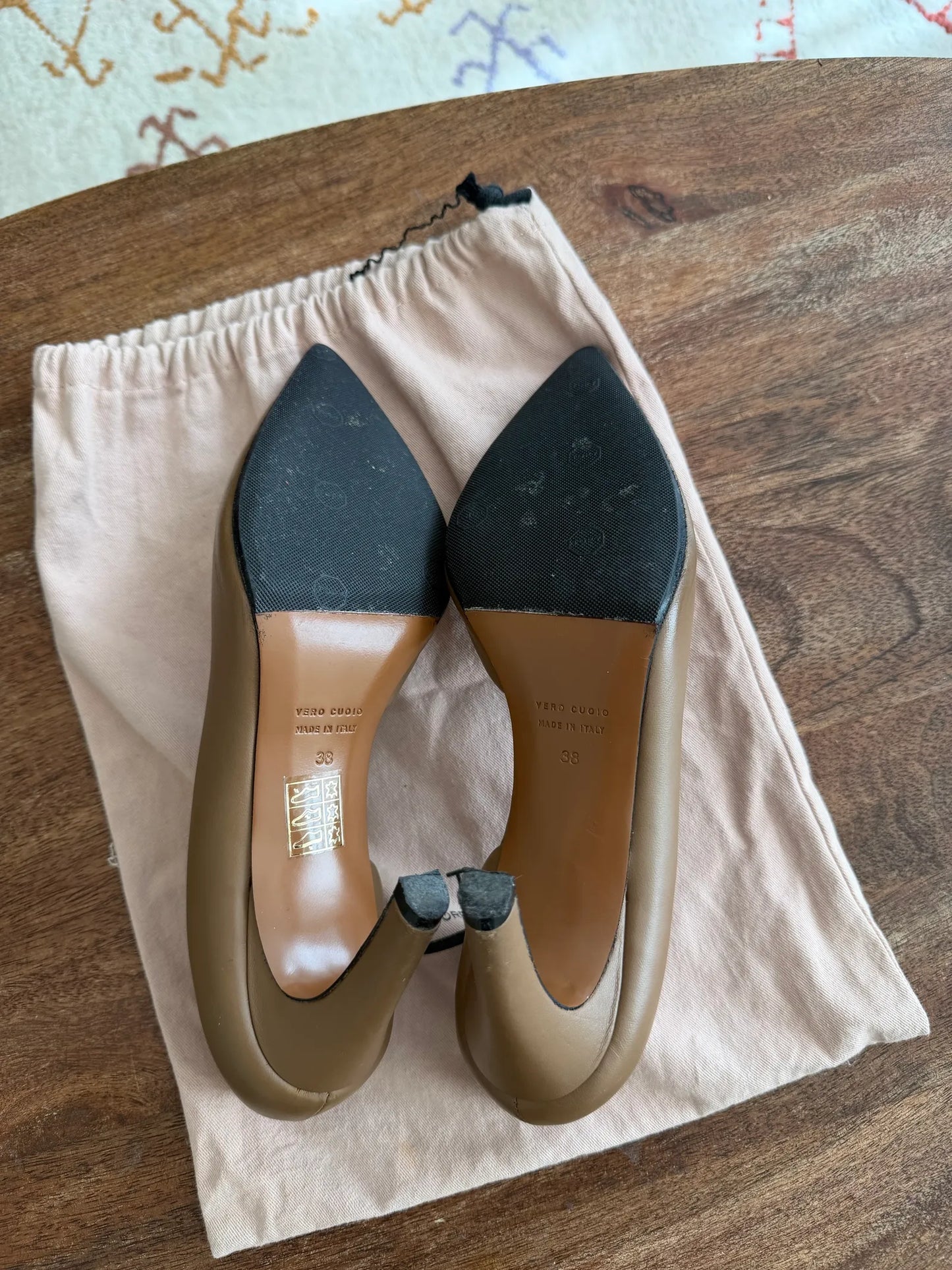ATP Atelier Lucito Hazelnut Nappa Heels