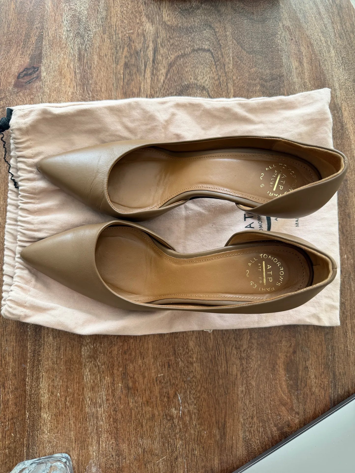 ATP Atelier Lucito Hazelnut Nappa Heels