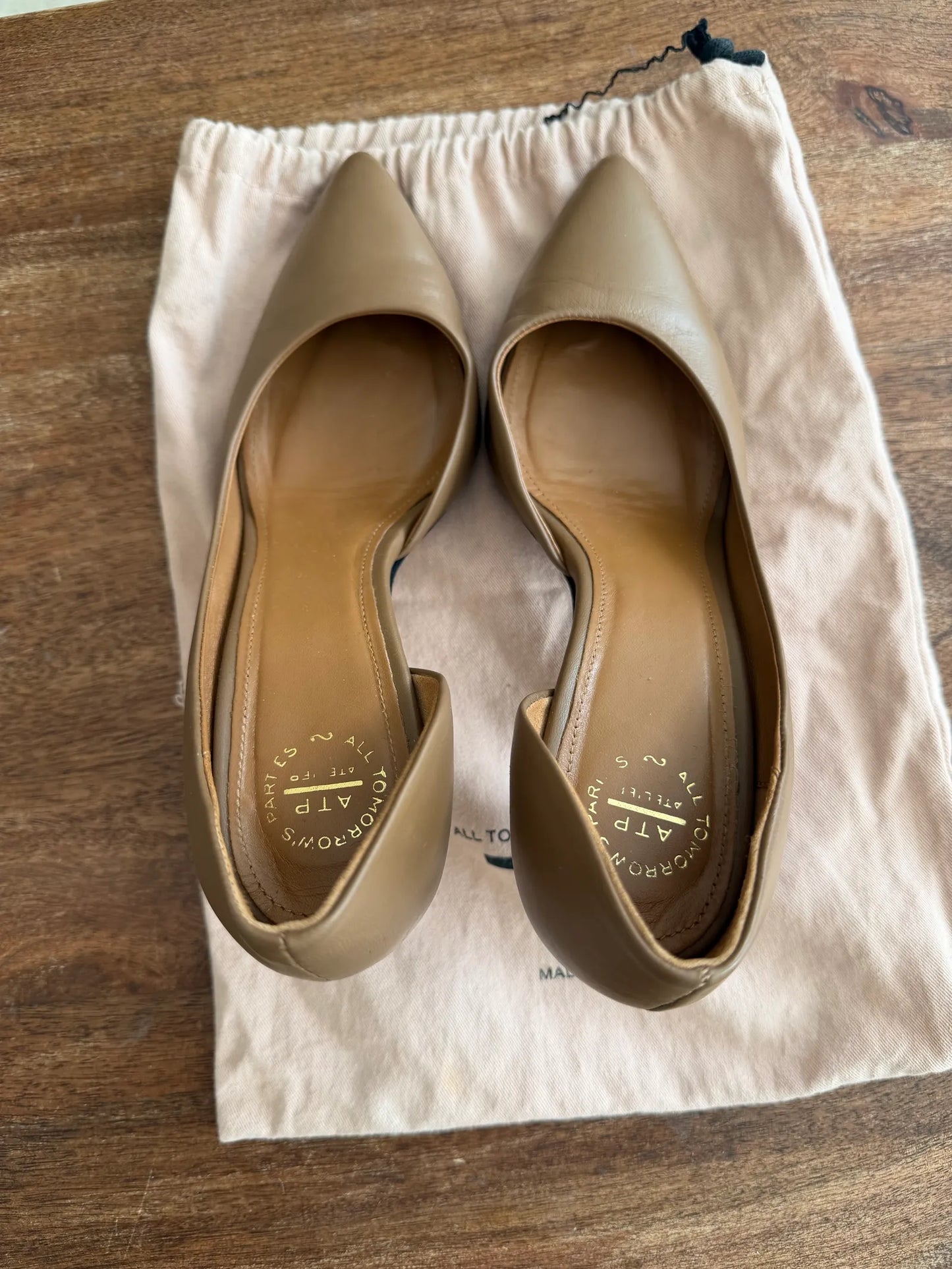 ATP Atelier Lucito Hazelnut Nappa Heels